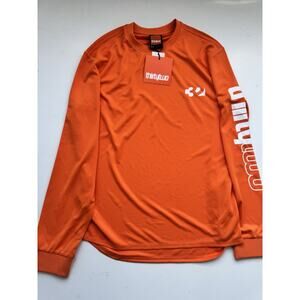 Thirtytwo Tech Long Sleeve L/S Cotton Tee Shirt Men's Large Orange